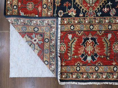 Blue 10'1" x 13'10" Heriz Hand knotted Wool Rug - Sku: O010303