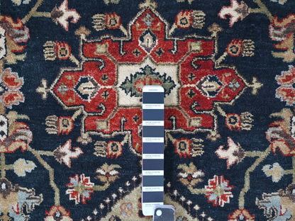 Blue 10'1" x 13'10" Heriz Hand knotted Wool Rug - Sku: O010303