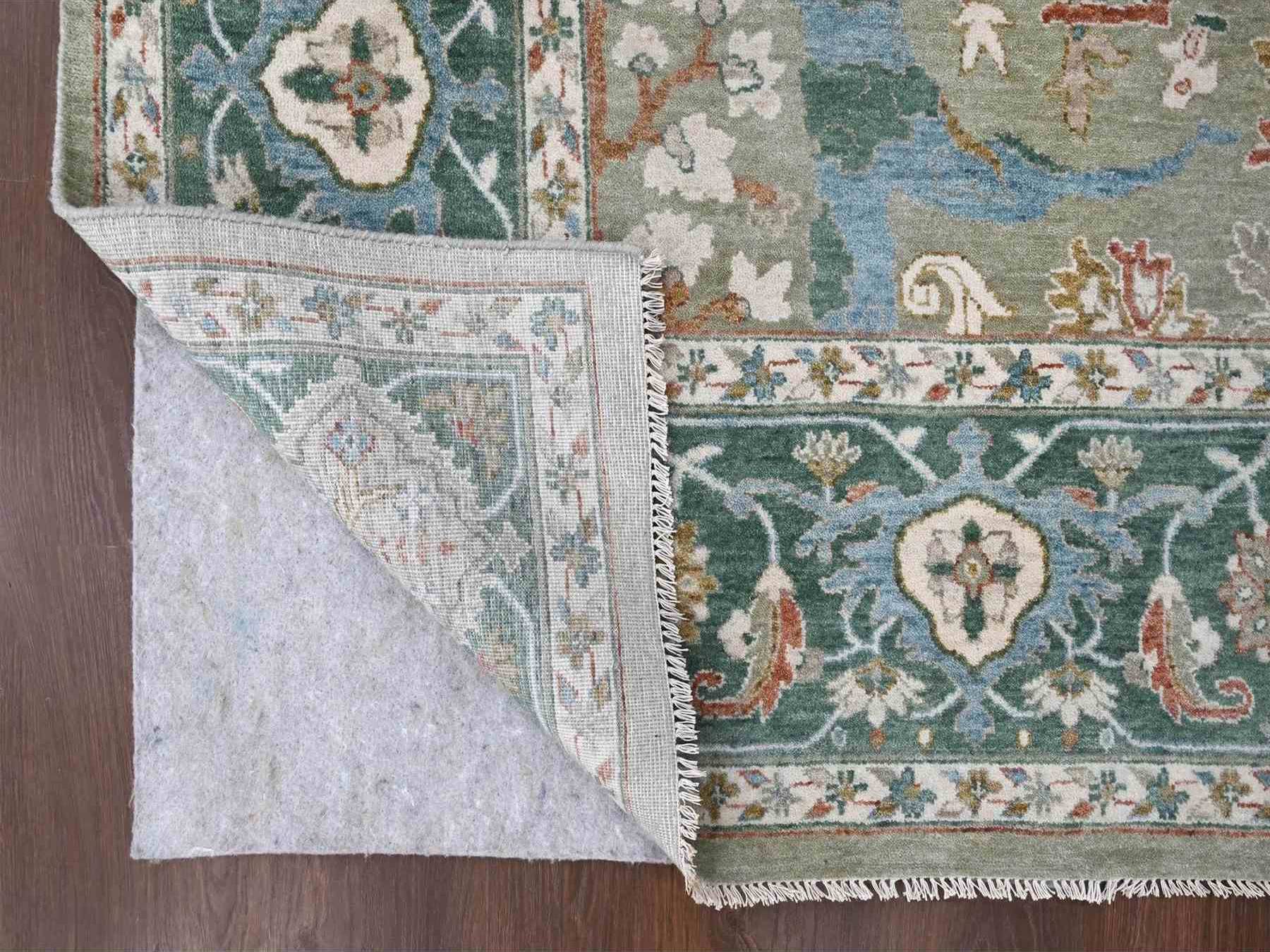 Oushak Oushak hand-knotted wool rug in Green, 9' x 11'10", SKU O010310 (view 4)