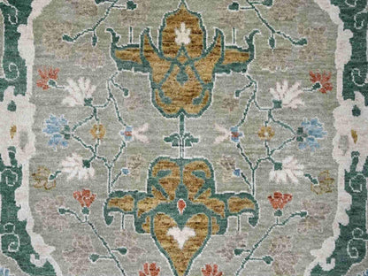 Oushak Oushak hand-knotted wool rug in Green, 9' x 11'10", SKU O010310 (view 8)