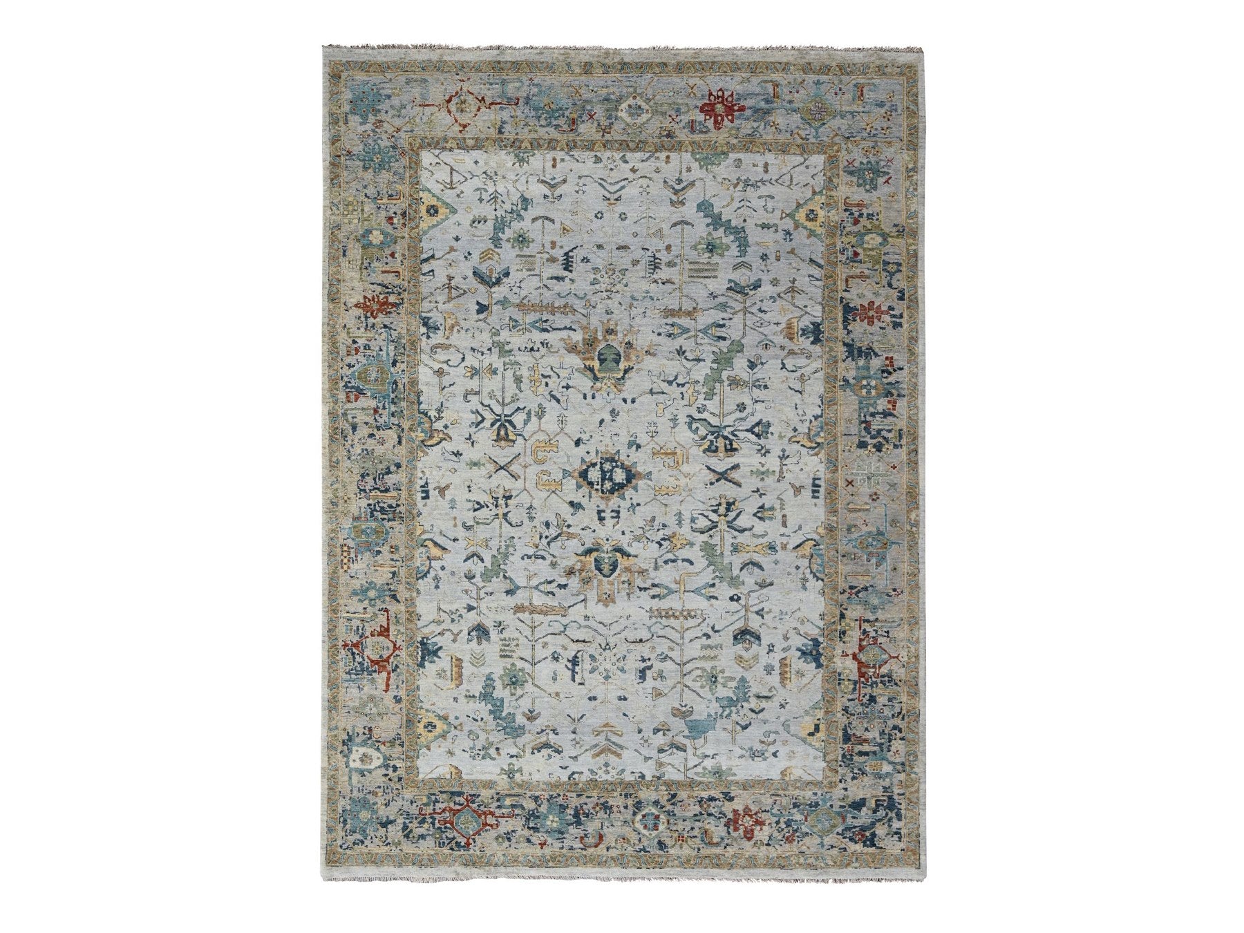 Heriz Heriz hand-knotted wool rug in Gray, 8'10" x 11'10" — SKU O010312