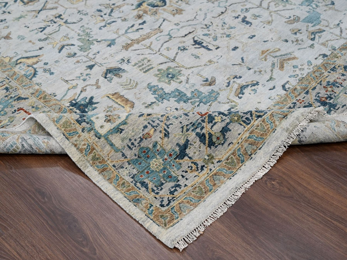 Heriz Heriz hand-knotted wool rug in Gray, 8'10" x 11'10" — SKU O010312 (view 6)