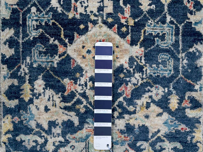 Blue 2'7" x 7'11" Heriz Hand knotted Wool Rug - Sku: O010313