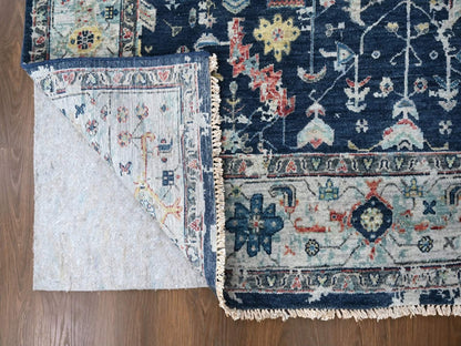 Blue 6'0" x 9'0" Heriz Hand knotted Wool Rug - Sku: O010314