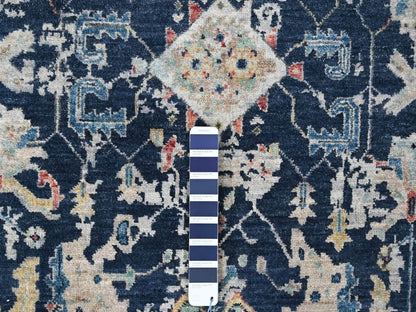 Blue 6'0" x 9'0" Heriz Hand knotted Wool Rug - Sku: O010314