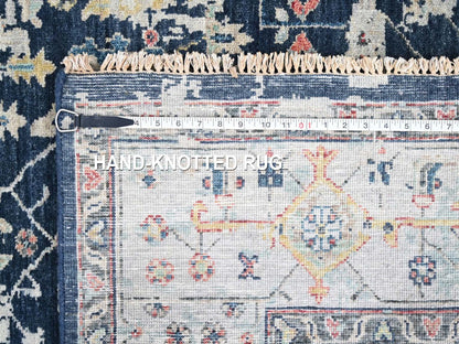 Blue 6'0" x 9'0" Heriz Hand knotted Wool Rug - Sku: O010314