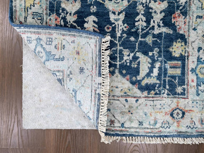 Heriz Heriz hand-knotted wool runner in Blue & Gray, 2'8" x 7'11" — SKU O010318 (view 3)