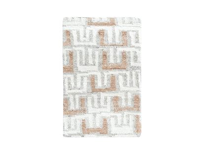 Modern / Contemporary hand-knotted wool rug in Ivory, 2'1" x 3' — SKU O010329