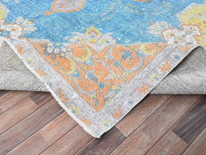 Blue 9'2" x 12'1" Vintage Hand knotted Wool Rug - Sku: O01032