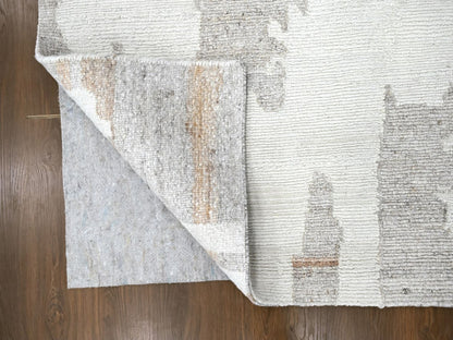 Modern / Contemporary hand-knotted wool rug in Ivory, 9'2" x 12' — SKU O010334 (view 4)
