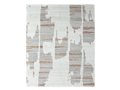 Modern / Contemporary hand-knotted wool rug in Ivory, 8'2" x 10' — SKU O010335