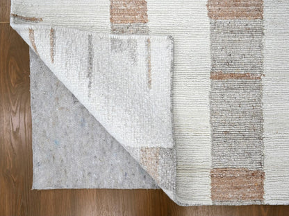 Modern / Contemporary hand-knotted wool rug in Ivory, 9'3" x 12' — SKU O010338 (view 4)