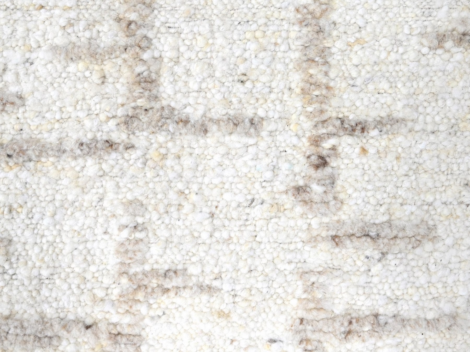 Modern / Contemporary hand-knotted wool runner in Ivory, 2'6" x 8' — SKU O010357 (view 5)