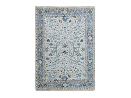 Oushak Oushak hand-knotted wool rug in Gray, 4'11" x 7' — SKU O010366