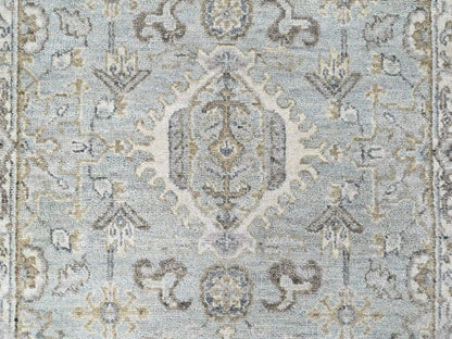 Green 2'5" x 8'1" Heriz Hand knotted Wool Rug - Sku: O010367