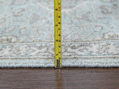 Green 2'5" x 8'1" Heriz Hand knotted Wool Rug - Sku: O010367