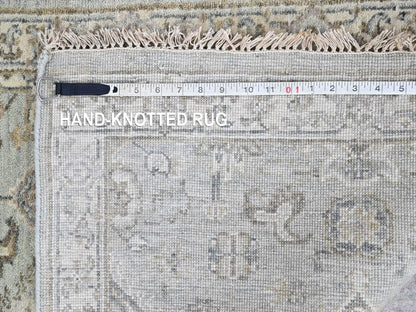 Green 2'5" x 8'1" Heriz Hand knotted Wool Rug - Sku: O010367