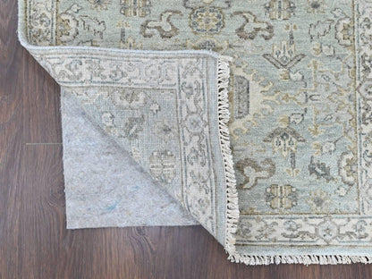 Green 2'6" x 10'0" Heriz Hand knotted Wool Rug - Sku: O010368