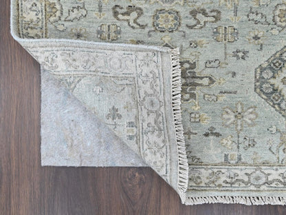 Green 2'6" x 11'9" Heriz Hand knotted Wool Rug - Sku: O010369