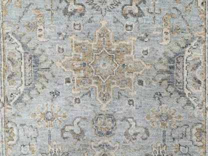 Green 2'6" x 11'9" Heriz Hand knotted Wool Rug - Sku: O010369