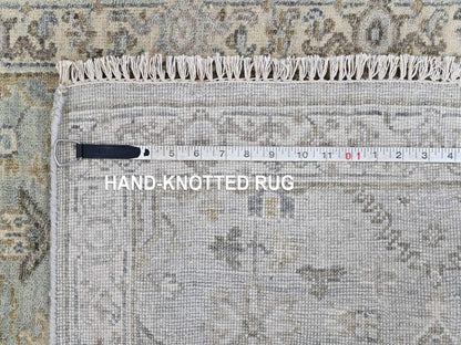 Green 2'6" x 11'9" Heriz Hand knotted Wool Rug - Sku: O010369