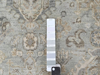 Green 8'0" x 9'9" Heriz Hand knotted Wool Rug - Sku: O010378