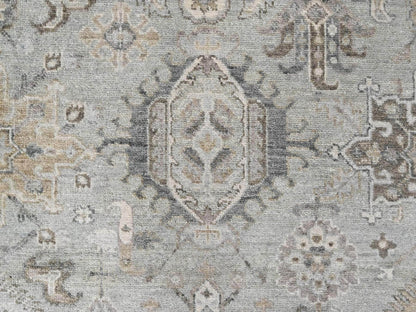 Green 8'0" x 9'9" Heriz Hand knotted Wool Rug - Sku: O010378