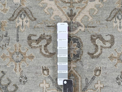 Green 9'10" x 13'9" Heriz Hand knotted Wool Rug - Sku: O010380