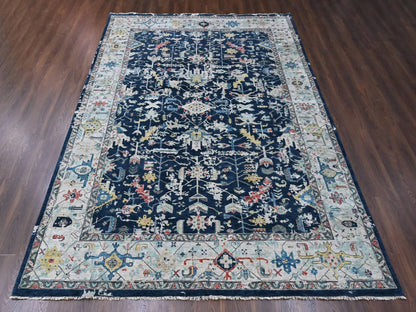 Blue 10'2" x 13'10" Heriz Hand knotted Wool Rug - Sku: O010381