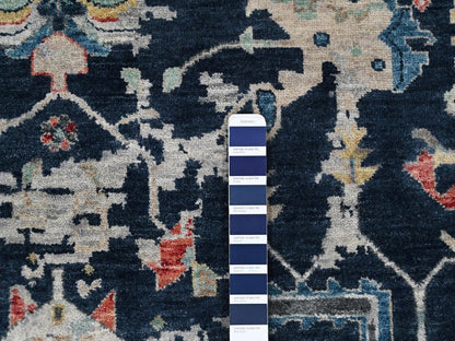 Blue 10'2" x 13'10" Heriz Hand knotted Wool Rug - Sku: O010381