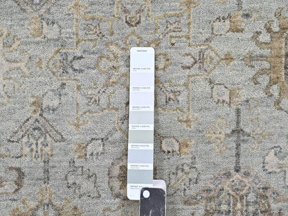 Green 8'0" x 8'1" Heriz Hand knotted Wool Rug - Sku: O010387