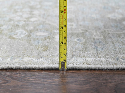 Green 1'11" x 2'10" Oushak And Peshawar Hand knotted Wool Rug - Sku: O010389