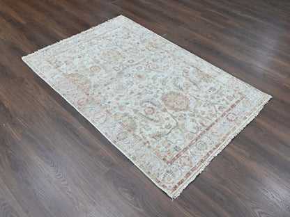 Mahal Oushak hand-knotted wool rug in Gray, 4' x 6' — SKU O010390 (view 2)
