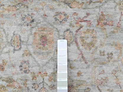 Mahal Oushak hand-knotted wool rug in Gray, 4' x 6' — SKU O010390 (view 4)