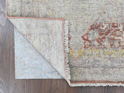 Mahal Oushak hand-knotted wool rug in Ivory, 3' x 4'11" — SKU O010391 (view 3)
