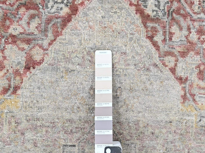 Mahal Oushak hand-knotted wool rug in Ivory, 3' x 4'11" — SKU O010391 (view 4)
