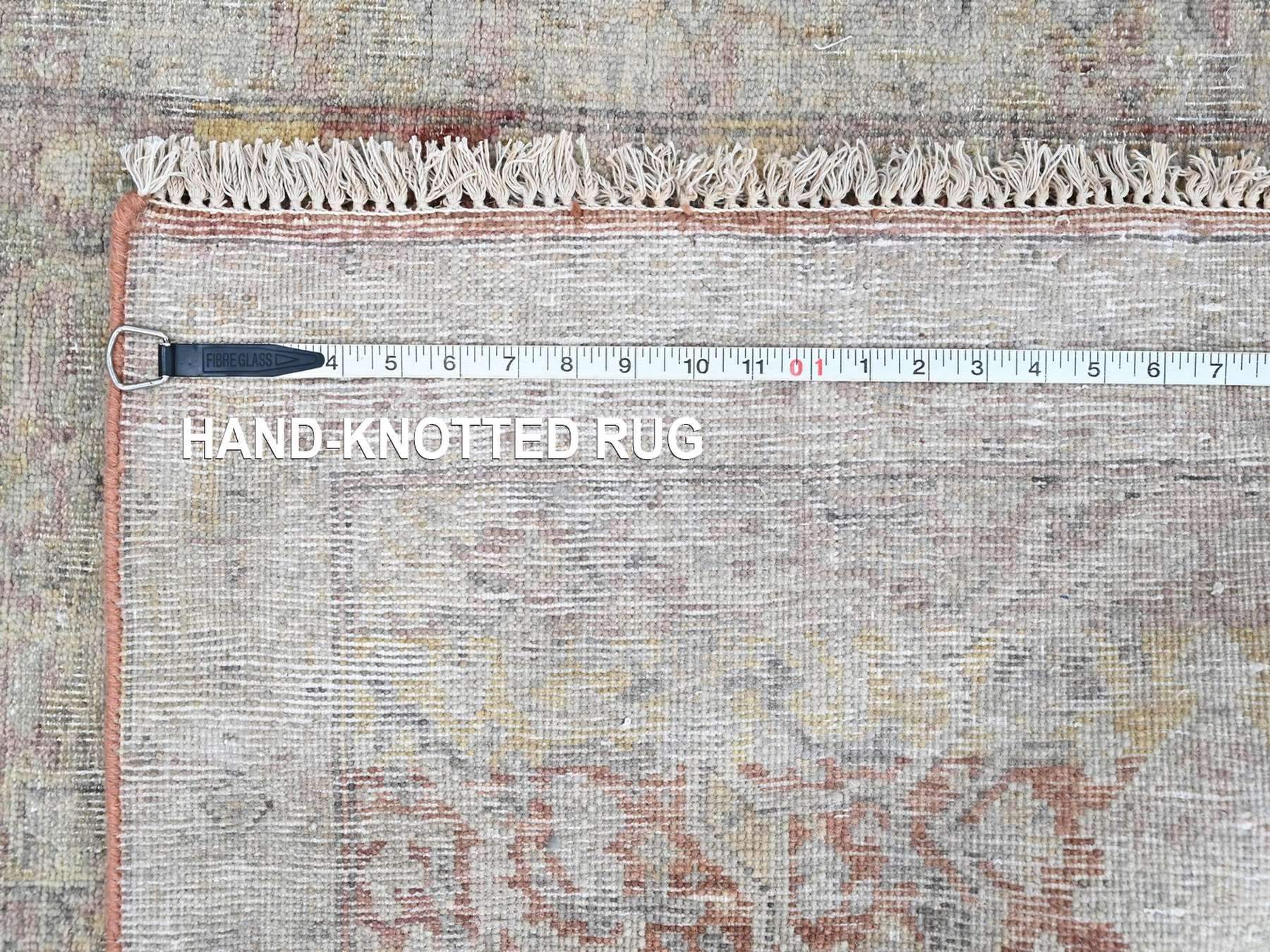 Mahal Oushak hand-knotted wool rug in Ivory, 3' x 4'11" — SKU O010391 (view 8)