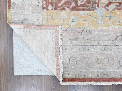 Mahal Oushak hand-knotted wool rug in Ivory, 9'10" x 13'11" — SKU O010396 (view 4)