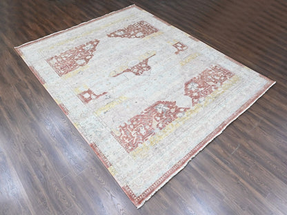 Mahal Oushak hand-knotted wool rug in Ivory, 11'10" x 14'9" — SKU O010397 (view 3)