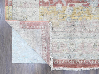 Mahal Oushak hand-knotted wool rug in Ivory, 11'10" x 14'9" — SKU O010397 (view 4)