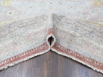 Mahal Oushak hand-knotted wool rug in Ivory, 11'10" x 14'9" — SKU O010397 (view 5)