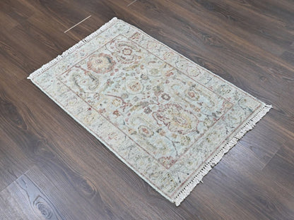 Mahal Oushak hand-knotted wool rug in Gray, 2' x 2'11" — SKU O010398 (view 2)