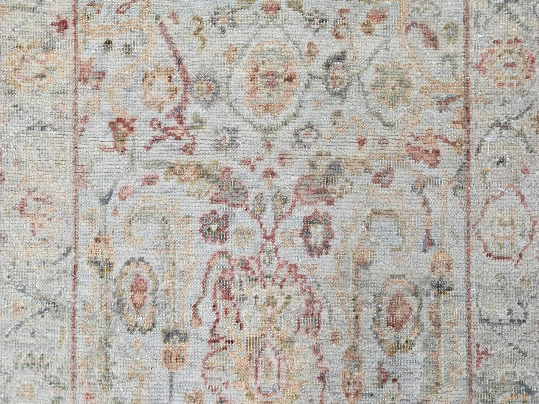Mahal Oushak hand-knotted wool rug in Gray, 2' x 2'11" — SKU O010398 (view 4)