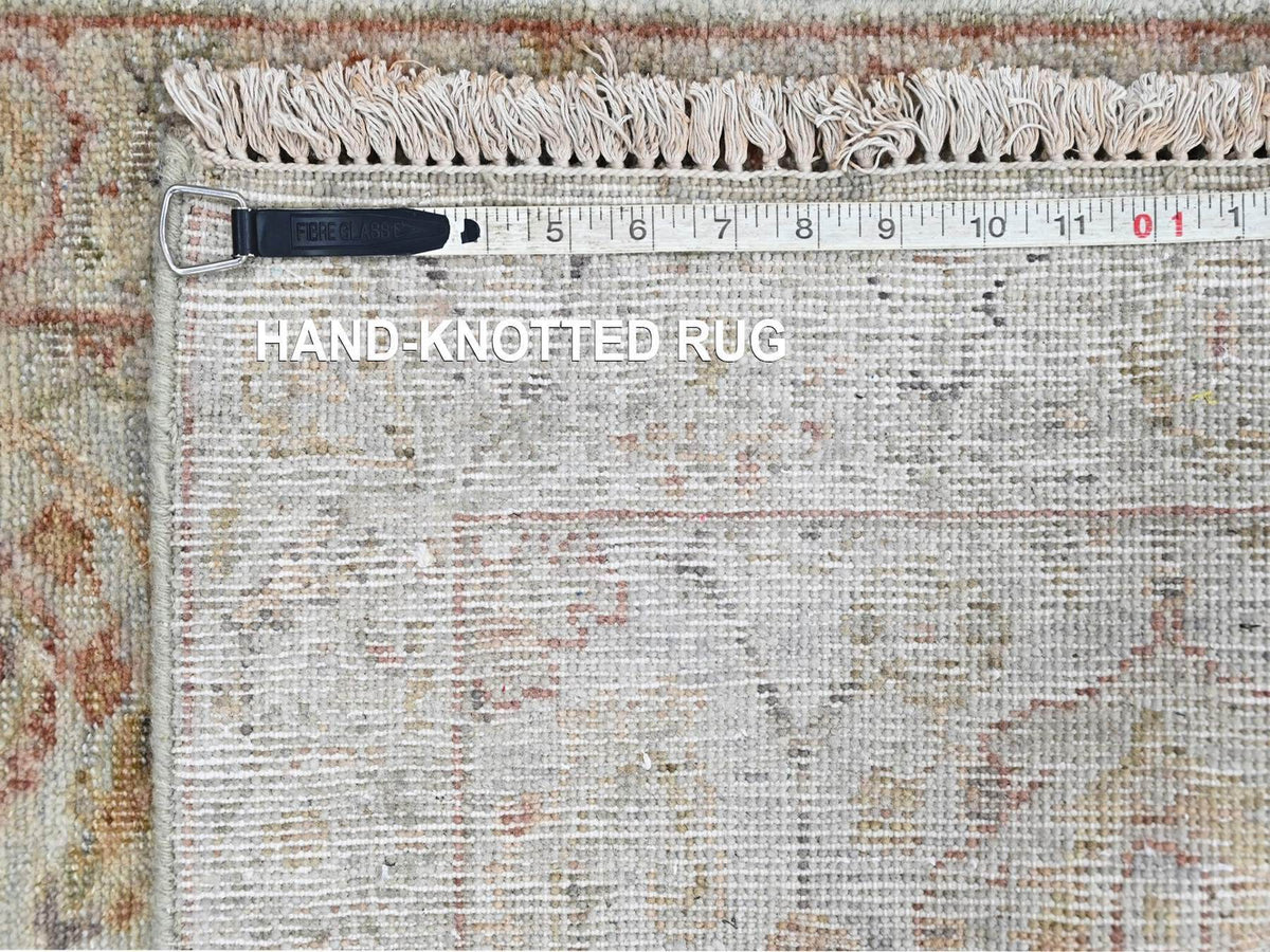 Mahal Oushak hand-knotted wool rug in Gray, 2' x 2'11" — SKU O010398 (view 7)