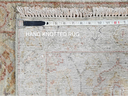 Mahal Oushak hand-knotted wool rug in Gray, 2' x 2'11" — SKU O010398 (view 7)