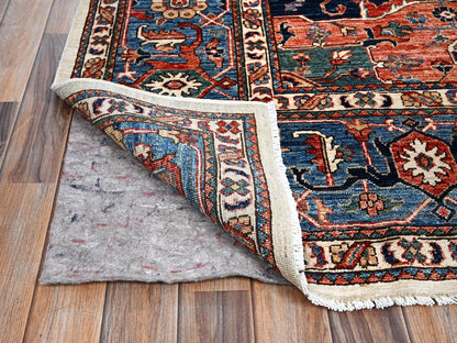 Ivory 8'1" x 10'1" Tribal & Geometric Hand knotted Wool Rug - Sku: O01039