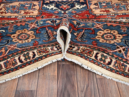 Ivory 8'1" x 10'1" Tribal & Geometric Hand knotted Wool Rug - Sku: O01039