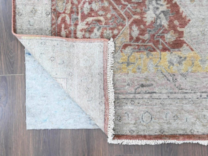 Mahal Oushak hand-knotted wool rug in Ivory, 6' x 9'1" — SKU O010402 (view 3)