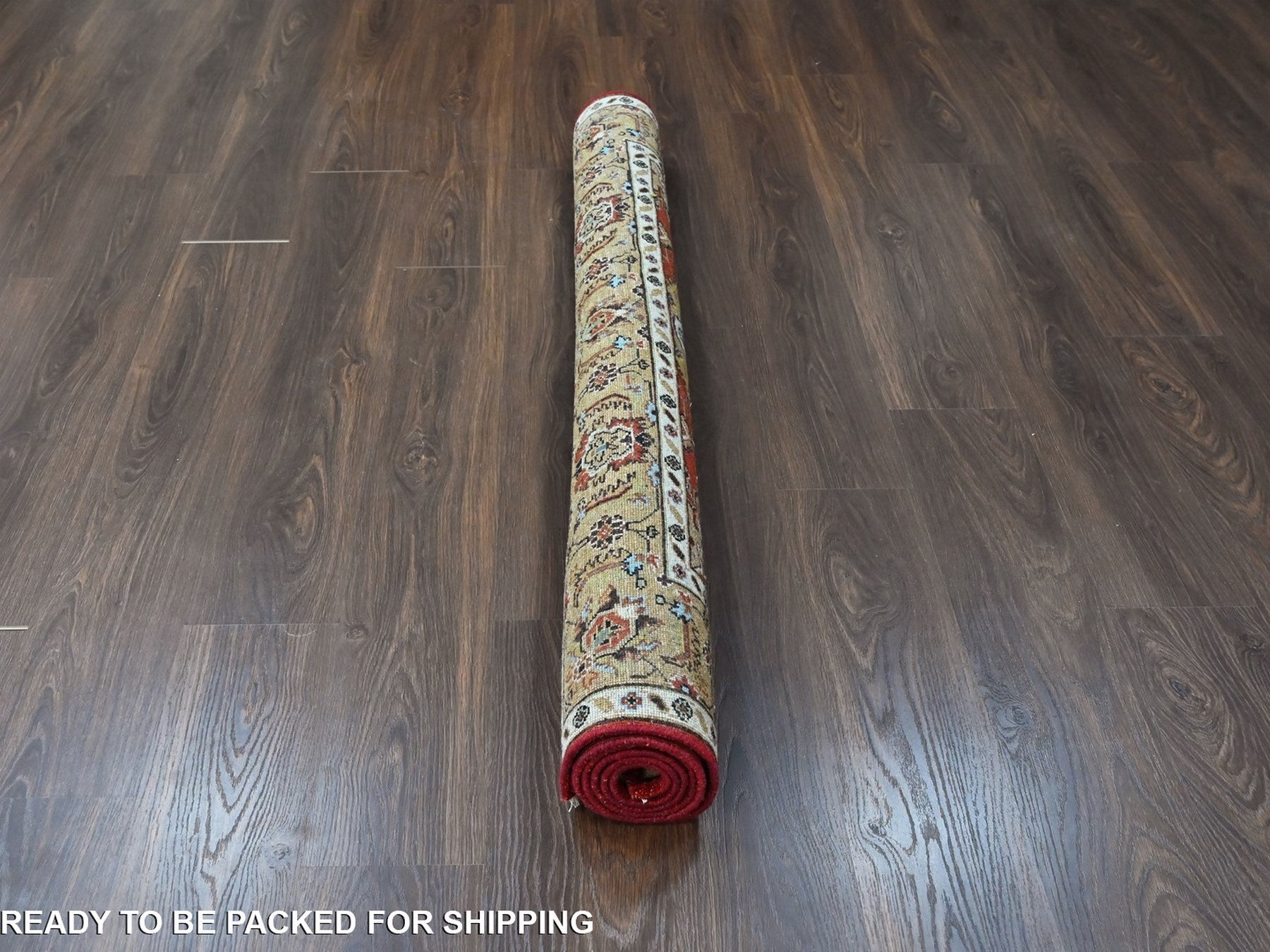 Heriz hand-knotted wool rug in Red & Beige, 5'1" x 6'10" — SKU O010405 (view 6)