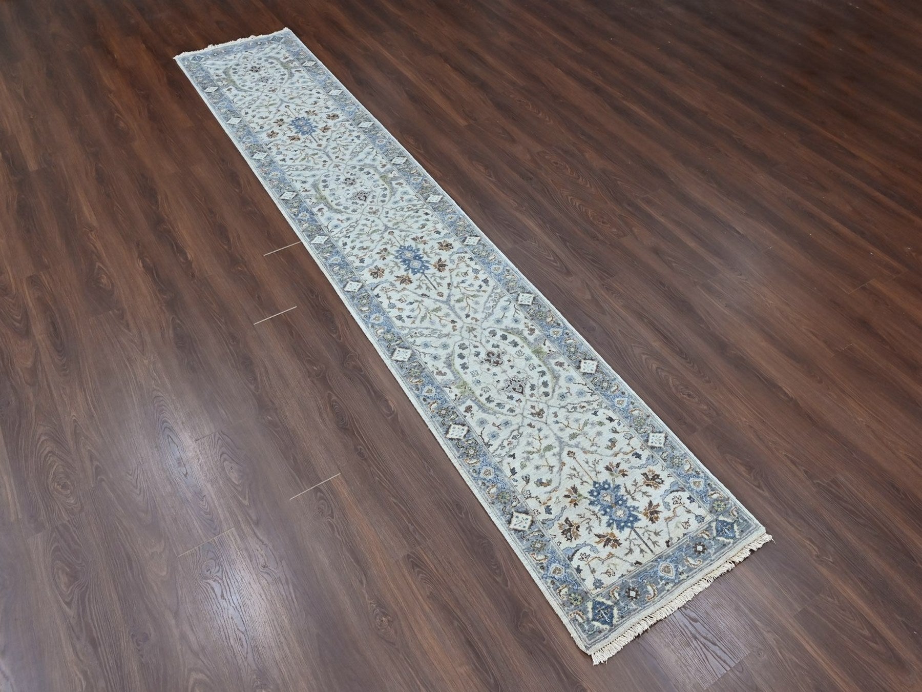 Oushak Oushak hand-knotted wool runner in Gray, 2'7" x 13'9" — SKU O010406 (view 2)
